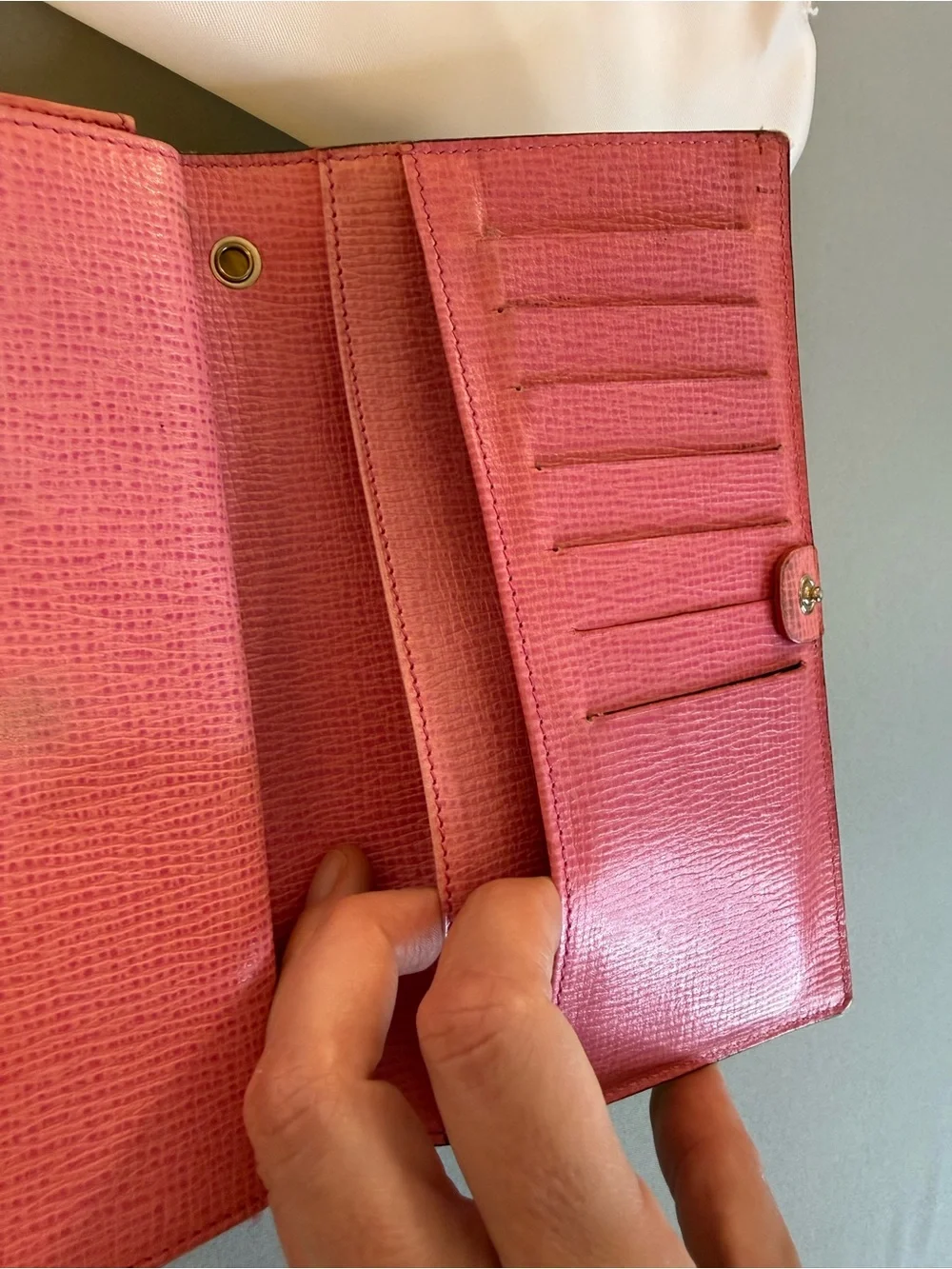 Fendi Wallet Brown FF Monogram Zucca Coated Canvas Pink Interior Box Dust Bag